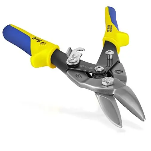 Produktbild: S&R Blechschere Aviation-Serie, gerade, 250 mm, hochfester gehärteter CrMo - Stahl, Metallschere ideal für Karosserieherstellung, Trockenbau, Blechbearbeitung, Durchlaufblechschere mit Hebelwirkung