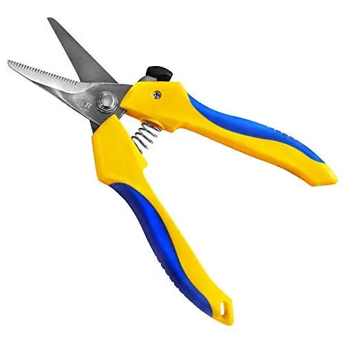Produktbild: S&R Mehrzweck-Hochleistungsschere 190 mm, 42 mm Edelstahl Klinge, Schere HRC 50-54, präzise Schnittkanten, ergonomische Griffe, Universalschere Kombischere