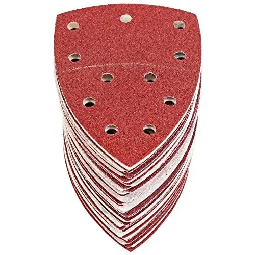 Produktbild: S&R Klett-Schleifpapier Set 105x152 mm (93x93x93 mm) – 60-teilig für Delta- & Dreieckschleifer: Ideal für Holz, Metall, Kunststoff & mehr - Körnung P40 bis P240, 11-Loch, langlebig und effizient