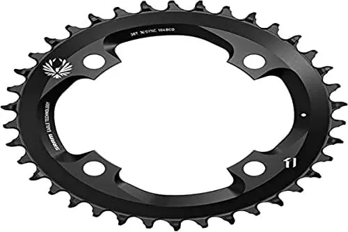 Produktbild: SRAM Europe Unisex – Erwachsene Fahrradkettenblatt-2286482357 Fahrradkettenblatt, Schwarz, 38 Zähne, 104mm