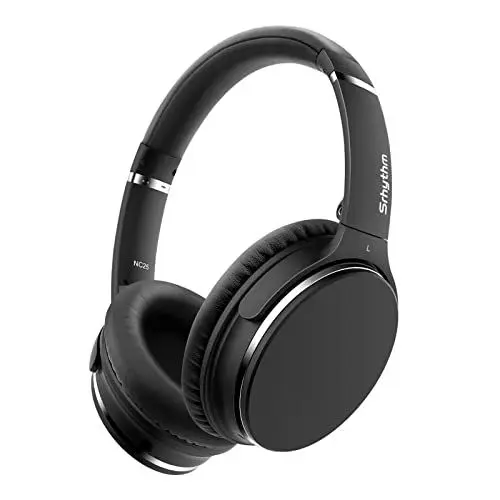Produktbild: Srhythm NC25 Noise Cancelling Kopfhörer Bluetooth 5.3 Kabellos, 50H Wiedergabe Schnellladung, Verbindung von 2 Geräten, Superleicht Over Ear ANC Headphones mit Mikrofon, Spiel/Transparenz-Modus
