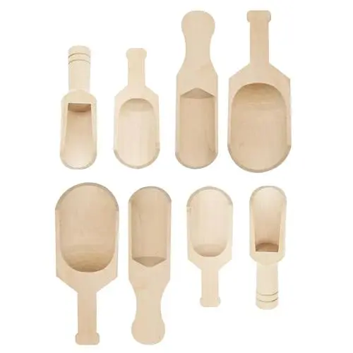 Produktbild: SRJQXH 8 Stück Holzlöffel Set – Kleine Holzlöffel für Küche, Gewürzlöffel, Mehlschaufel, Salzlöffel, Teelöffel – Natürliche Holz Küchennutensilien für Backen und Kochen