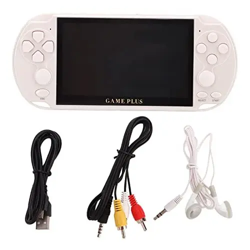 Produktbild: Handheld-Spielekonsole, Tragbarer MP4-Gaming-Player, Elektronische Maschine mit Wiederaufladbarem Akku, 5,1-Zoll-LCD-Bildschirm, Spielzeug für Kinder