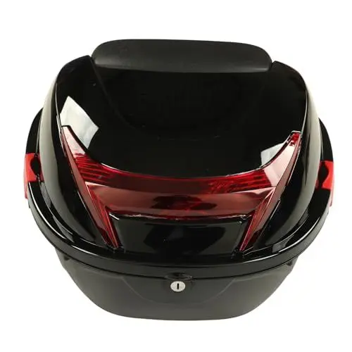 Produktbild: Srliya Robuster und Abschließbarer Motorrad-Heckkoffer die Praktische Aufbewahrung. Wasserdichter Koffer Motorräder (Schwarze große Größe)