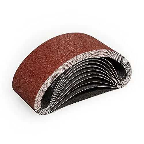 Produktbild: Sruhrak 75 x 533mm schleifband- 10 Stück bandschleifer schleifbänder 80 Körnungen zum Schleifen, Feilen, Schärfen und Entrosten