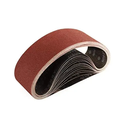 Produktbild: Sruhrak 75 x 533mm schleifband- 15 Stück bandschleifer schleifbänder 120 Körnungen zum Schleifen, Feilen, Schärfen und Entrosten