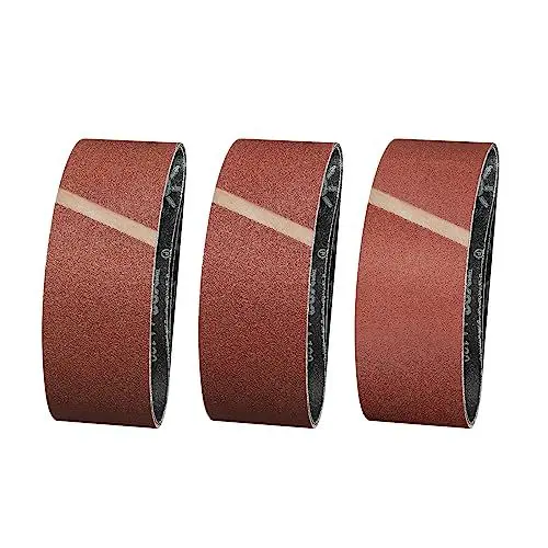 Produktbild: Sruhrak Schleifband 75X533mm- 12 Stück Bandschleifer Schleifbänder, je 4 Stück Körnungen 60/80/120 Schleifband-Set, zum Schleifen, Feilen, Schärfen und Entrosten