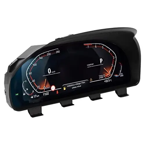 Produktbild: Srum LCD-Auto-Digitalanzeige, 12, 3-Zoll-HD-Auto-LCD-Bildschirmanzeige, Auto-Armaturenbrett, Dash-Cluster-Instrument, Öldruckmesser, Temperaturanzeige für 5 6 7 Serie X3 X4 X5 X6 F10 F11 F