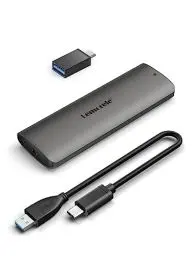 Produktbild: SSD M.2 NVMe Enclosure USB 3.1 Gen 2 to PCI-e, Lemorele m2 ssd NVMe Gehäuse USB Thunderbolt Festplattengehäuse, UASP Supported Compatible with Size 2230, 2242, 2260, 2280 M Key & B+M Key (10Gbps)