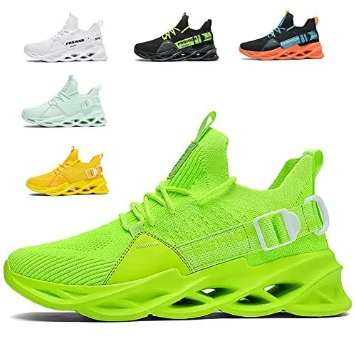 Produktbild: SSERHEHK Sportschuhe Laufschuhe Atmungsaktiv Leichte Turnschuhe Gym Fitness Sneaker für Herren Damen G133 Green 38EU
