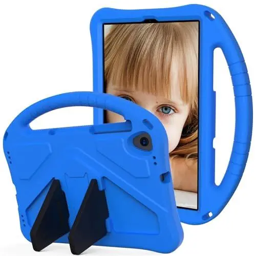 Produktbild: SsHhUu Kinder Hülle für Kindle Fire HD10 2021 / HD10 Plus 2021,Eva Ganzkörper Schutzhülle Stoßfest Hülle Mit Schultergurt Griff und Ständer Tragbar Kids für Amazon Fire HD 10 Plus,blau