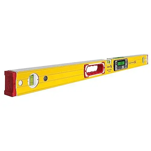 Produktbild: STABILA Elektronik-Wasserwaage TECH 196 DL - digitale Wasserwaage wasser- und staubdicht nach IP 67, 2 Digital-Displays, kalibrationsfrei mit Tasche, 100 cm