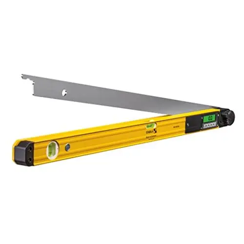 Produktbild: STABILA Elektronischer Winkelmesser TECH 700 DA, 80 cm, 1 Digital-Display, Messbereich: 0° – 270°, Anzeige-Modus: Grad, 1 Horizontal-Libelle, 1 Vertikal-Libelle, Schutzklasse IP 54, Tasche