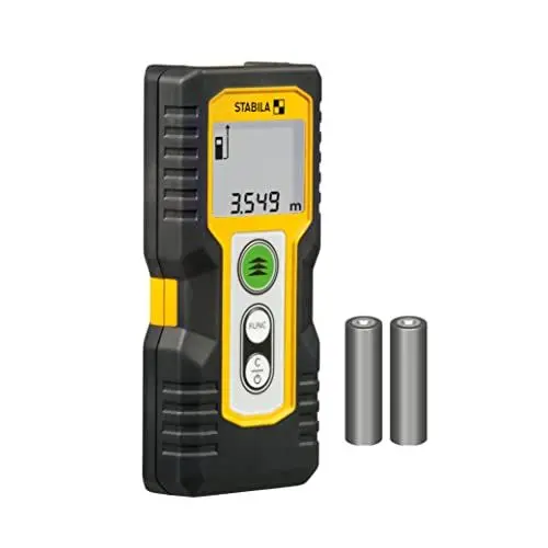 Produktbild: STABILA Laser-Entfernungsmesser LD 220, max. Messbereich 50 m, 4 Messfunktionen (u. a. Fläche und Volumen), IP 54, inkl. Batterien (2 x AAA)