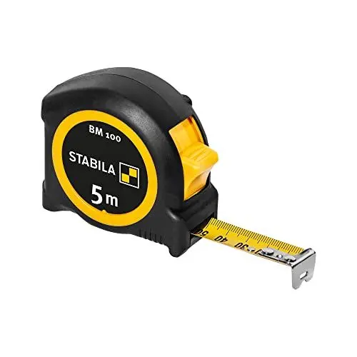 Produktbild: STABILA Taschenbandmaß BM 100, 5 m, 1000er Skala, metrisch