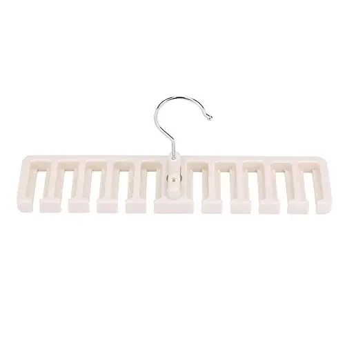 Produktbild: Stabiler Kunststoffschrank mit 10 Fächern für Krawatten, Gürtel und Schals in Beige. Kleiderschrank für Gürtel und Schals. Gürtelständer für die Organisation Im Schrank (Beige)