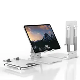 Produktbild: Stabiler Tablet Ständer,Klearlook Faltbarer Tablet Halter mit Einstellbarer Höhe/Winkel, Aluminium Universal iPad Ständer für iPad Pro/Mini/Air/iPhone 13 Pro Max/Galaxy Tab/Switch, 4-13 