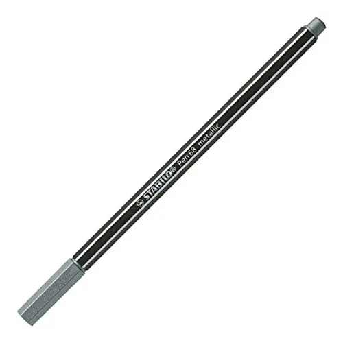 Produktbild: Premium Metallic-Filzstift - STABILO Pen 68 metallic - Einzelstift - silber