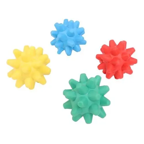 Produktbild: Stacheliger Massageball, Weiche Massagerolle aus TPR-Gummi Zur Muskelentspannung für Nacken, Schulter, Rücken, Füße, Einfach zu Bedienen, Sanfte Linderung, Vielseitiges