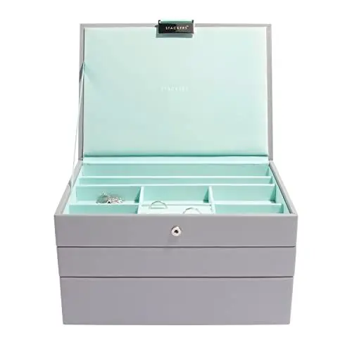 Produktbild: Stackers Grau Mint Klassisch Schmuckschatulle -3