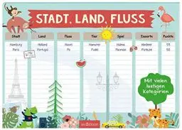 Produktbild: Stadt, Land, Fluss: Mit vielen lustigen Kategorien | Spieleblock mit über 90 bunten Vorlagen und vielen verschiedenen Rubriken