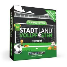 Produktbild: DENKRIESEN - Stadt Land Vollpfosten® – Das Kartenspiel - Fußball Edition - 'Heimspiel.' | Geschenk | Reisespiel | 120 Karten | 200 Kategorien | ab 8 Jahren | 3-6 Spieler | Familie | Stadt Land Fluss