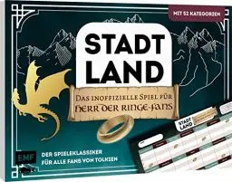 Produktbild: Stadt, Land, das inoffizielle Spiel für Herr der Ringe-Fans – Der Spieleklassiker für alle Fans von Tolkien: Der ultimative Stadt, Land, Fluss-Block mit 52 Kategorien aus der beliebten Fantasy-Reihe