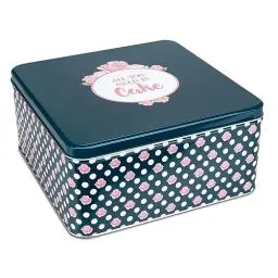 Produktbild: Städter 710115 All you need is Cake Gebäckdose, Weißblech, Blau/Rosa/Weiß
