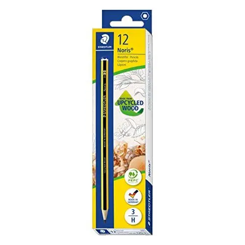 Produktbild: STAEDTLER 120-3 Noris Bleistift 120 Härtegrad H, 12 Stück, Schwarz, einzelpackung