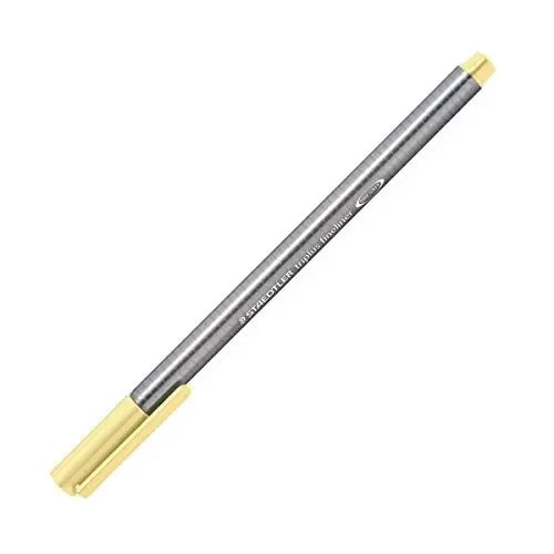 Produktbild: STAEDTLER 334-13 Fineliner triplus (ergonomische Dreikantform, hohe Qualität, superfeine Spitze, Linienbreite 0,3 mm, Set mit 10 Stück) vanille