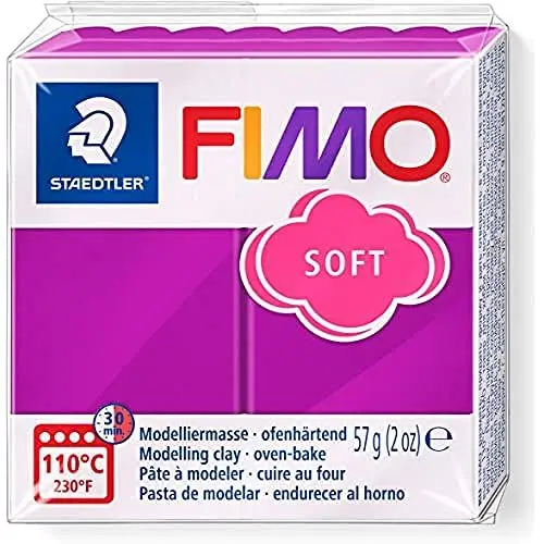 Produktbild: STAEDTLER 8020-61 - Fimo Soft Normalblock, Modelliermasse, 57 g, purpur
