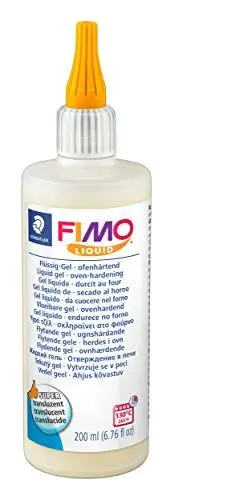 Produktbild: STAEDTLER FIMO liquid, flüssiges Deko-Gel, 200ml Flasche, Transluzent, Hochflexibles Dekogel, 0.27kg, Modellierung