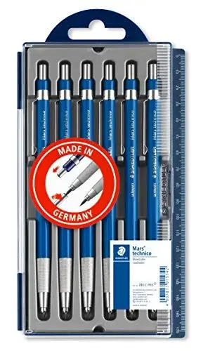 Produktbild: STAEDTLER Mars 780 C PR5 Fallminenstift, technico mit integriertem Minenspitzer 2 mm, 5 und 1 Promotion, 6 Stück (1er Pack)