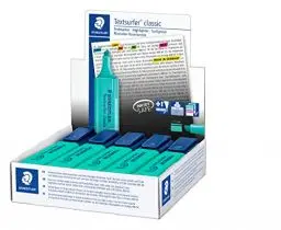 Produktbild: Staedtler 364-35 Textsurfer classic Textmarker, Keilspitze, circa 1 - 5 mm, 10 Stück im Kartonetui, türkis