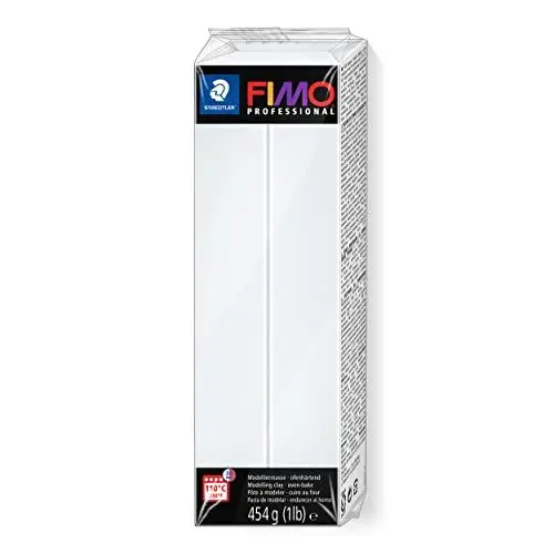 Produktbild: Staedtler FIMO professional ofenhärtende Modelliermasse (Großblock 454 g (1 lb)) Farbe: weiß