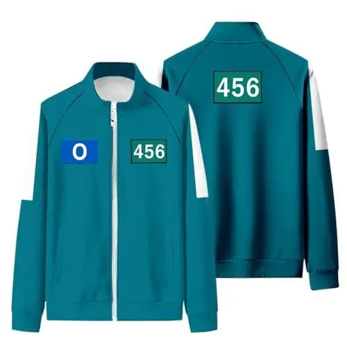 Produktbild: Staffel 2 Kostüm,Costume Merch,Cosplay Anzug,Sweatshirt Lang Hose #456 007 333 222,Cosplay Zubehör Maskerade Party Requisiten(#Sweatshirt 456 & O,3XL)