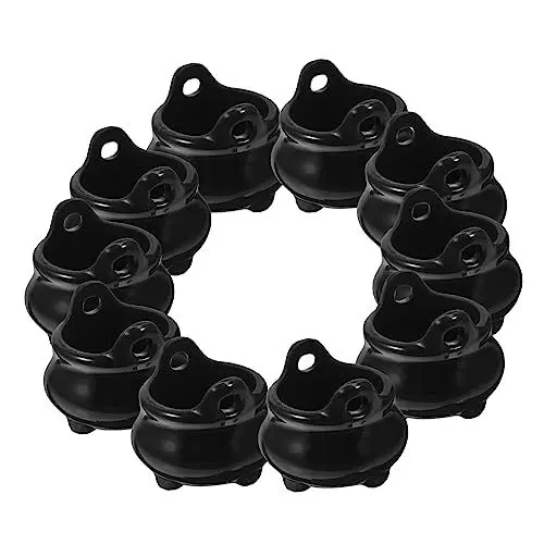 Produktbild: STAHAD 10st Halloween Mini Hexentopf Bonbonhaltertopf Koboldtopf Halloween-minikessel Mini- -dekor Mikroszene Halloween-süßigkeitseimer Plastik Charme Zubehör