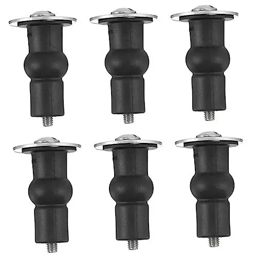 Produktbild: STAHAD 6st Toilettenschraube Toilettenbefestigungszubehör Grabstein-halloween-dekoration Toilettensitz-scharnierbolzen Wc Ersatzbolzen Wc Spannset Deckplatte Gummi Rostfreier Stahl