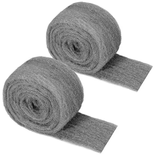 Produktbild: Stahlwolle Gegen Mäuse Steel Wool Gegen Nagetiere Feine 0000 für Löcher und Wand Risse von Haus Garten für Reinigen und Polieren 6.5 * 260 cm 2 Stück