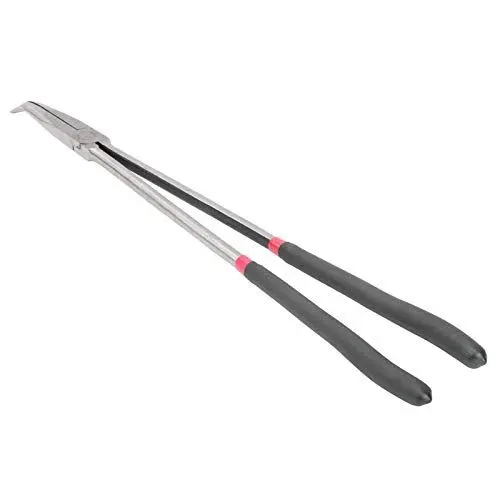 Produktbild: Gebogene Spitzzange, Lange Spitzzange mit Langem Griff 400 Mm 16 Zoll 45 Grad Gebogene Spitzzange Stahlzange Gebogene Spitzzange Zum Drahtbiegen, Formen und Trimmen