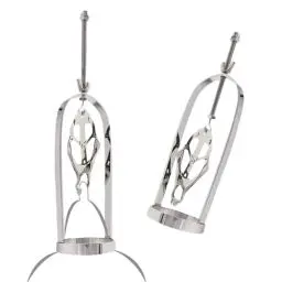 Produktbild: Nippelklemmen für Frauen BDSM Stainless Brustwarzen Klemmen drehbare Dehnung Nipple Clamp Metall Butterfly Clamps Set ideal für SM Bondage Paare Flirten
