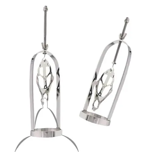 Produktbild: Nippelklemmen für Frauen BDSM Stainless Brustwarzen Klemmen drehbare Dehnung Nipple Clamp Metall Butterfly Clamps Set ideal für SM Bondage Paare Flirten