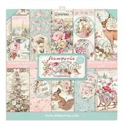 Produktbild: Stamperia - Designpapier Weihnachten für Scrapbooks, Alben, Bullet Journals und Mehr (Pink Christmas - Papier Block Pad) (15,24 x 15,27 cm)