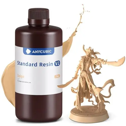 Produktbild: ANYCUBIC Standard Resin V2 1000g, 3D Drucker Resin, 405nm LCD SLA Rapid UV Aushärtung Resin, Hochpräzises und schnelles Photopolymer Harz für LCD/DLP/SLA 3D Druck, Beige