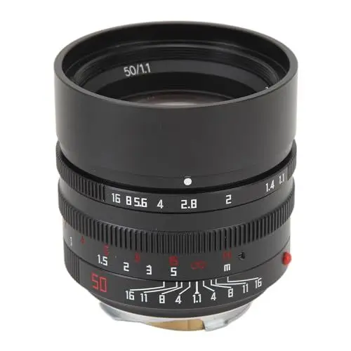 Produktbild: Standard-Porträtobjektiv, Festbrennweite, 7-lagige Optische Beschichtung, 6 Gruppen, 7 Teile, Manueller Fokus, F1,1, Große Blende für Straßenfotografie