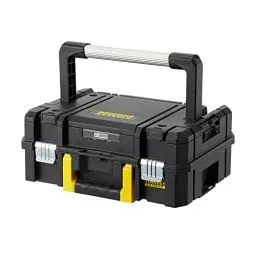 Produktbild: STANLEY Pro-Stack Werkzeugbox mit Organizer - Werkzeugkoffer leer tragbar (14 Liter, für kleinerer Handwerkzeuge, Elektrowerkzeuge + Kleinteile, rostfreie Metallverschlüsse, stapelbar) FMST1-71967