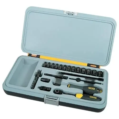 Produktbild: Stanley 194661 FatMax Schraubenset, 0.64 cm Steckschlüssel, Schwarz, 30-teilig