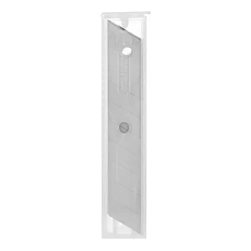 Produktbild: Stanley Abbrechklingen für Cuttermesser 1-11-301 (18 mm, gerade Schneide mit 7 abbrechbaren Segmenten, 0,55 mm Schneidstärke, 110 mm Klingenlänge, 10 Spender á 10 Stück), Silber