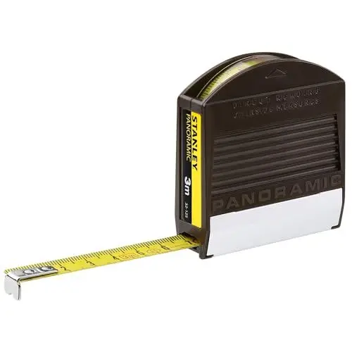 Produktbild: Stanley Bandmass Panoramic (mit Sichtfenster, 3 m Länge, 12,7 mm Massbreite, Kunststoffgehäuse, ohne Feststeller) 1-32-125