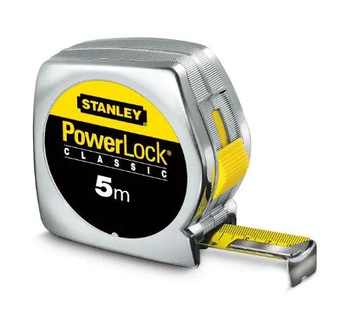 Produktbild: Stanley Bandmaß Powerlock (Kunststoffgehäuse, 5 m Länge, 25 mm Breite, metrische Skalierung, Gürtelclip) 1-33-195